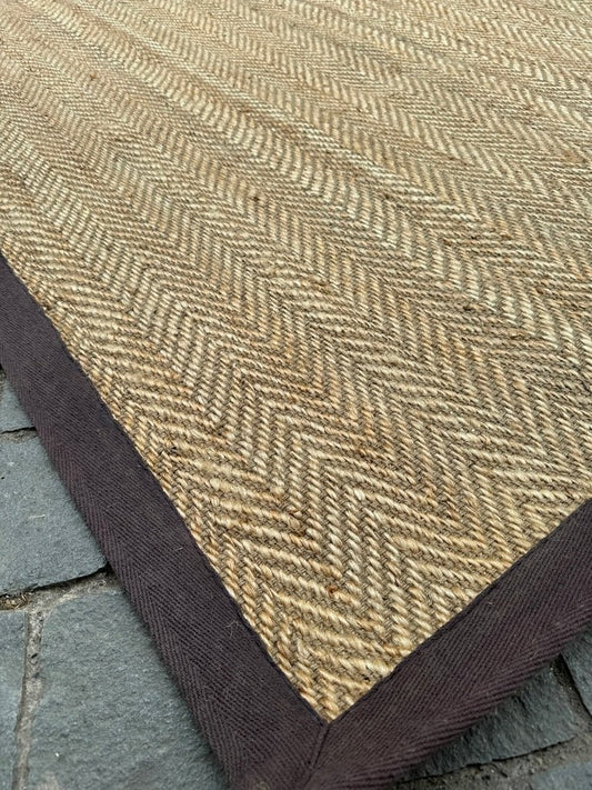 ALFOMBRA YUTE BORDE NEGRO 2.00x3.00 - laalfombreria