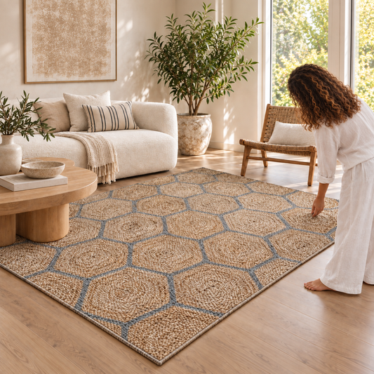 Alfombra Yute Hexa 200x300 cm