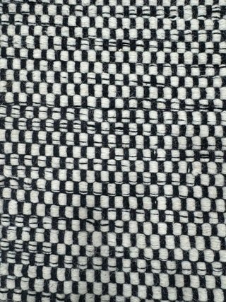 ALFOMBRA LANA TAXURE BLANCO Y NEGRO 140X200 - laalfombreria