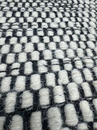 ALFOMBRA LANA TAXURE BLANCO Y NEGRO 170X240 - laalfombreria