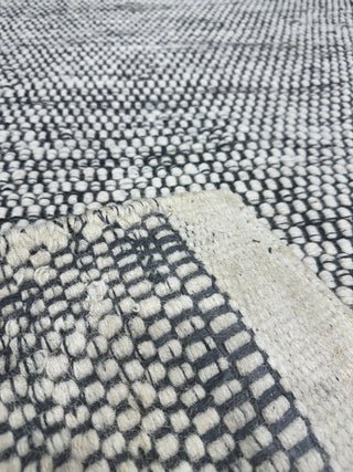 ALFOMBRA LANA TAXURE BLANCO Y NEGRO 170X240 - laalfombreria