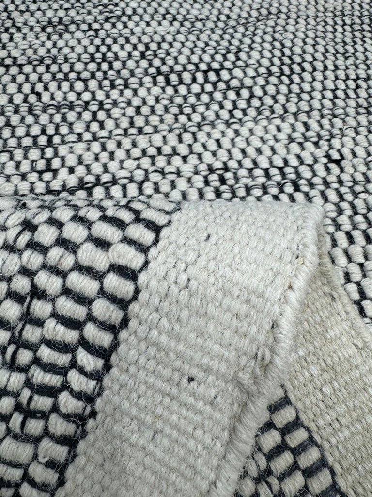 ALFOMBRA LANA TAXURE BLANCO Y NEGRO 170X240 - laalfombreria