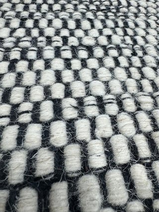 ALFOMBRA LANA TAXURE BLANCO Y NEGRO 200X300 - laalfombreria