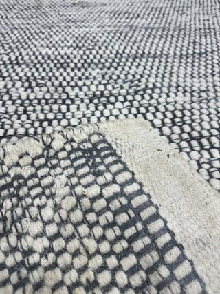 ALFOMBRA LANA TAXURE BLANCO Y NEGRO 250X350 - laalfombreria