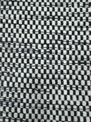ALFOMBRA LANA TAXURE BLANCO Y NEGRO 250X350 - laalfombreria