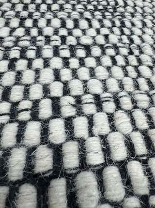 ALFOMBRA LANA TAXURE BLANCO Y NEGRO 250X350 - laalfombreria