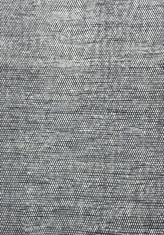 ALFOMBRA LANA TAXURE BLANCO Y NEGRO 250X350 - laalfombreria