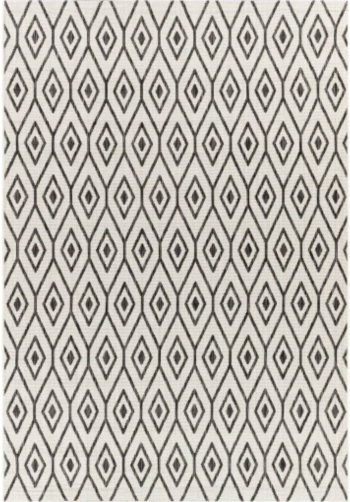 ALFOMBRA POLIPROPILENO EYE BLACK 160X230 - laalfombreria