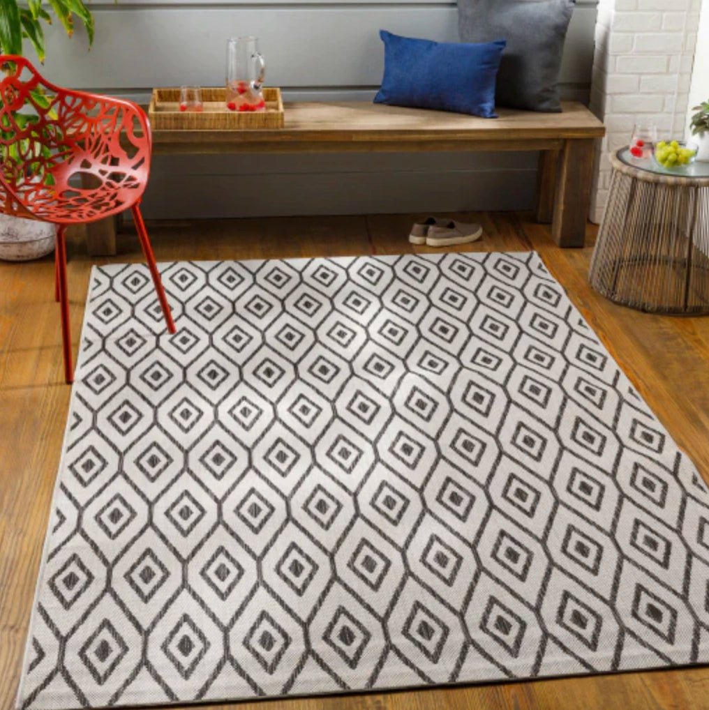 ALFOMBRA POLIPROPILENO EYE BLACK 160X230 - laalfombreria
