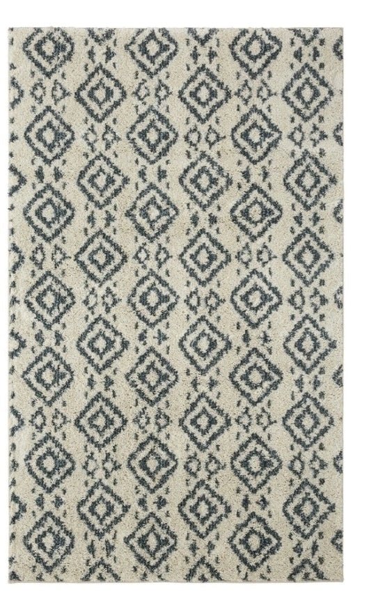 ALFOMBRA SHAGGY BLUE SQUARE 2.39x1.60 - laalfombreria