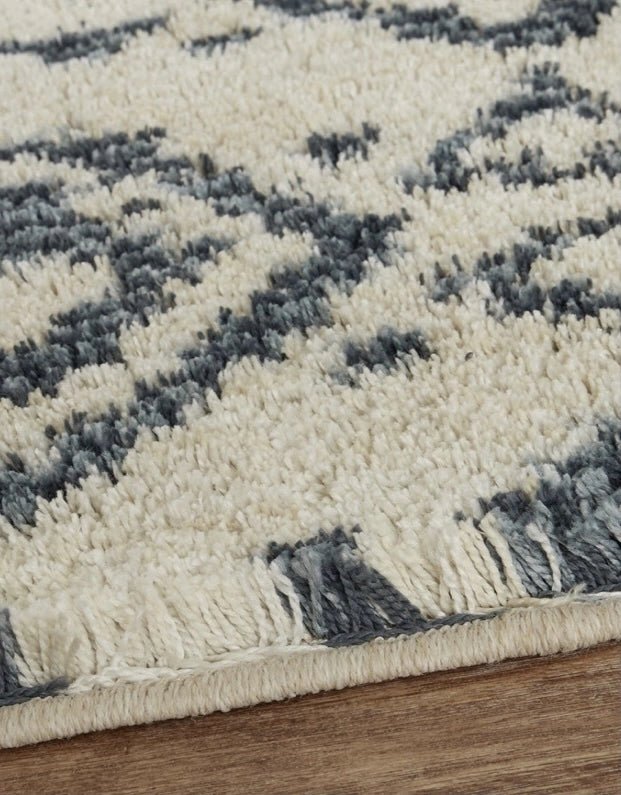 ALFOMBRA SHAGGY BLUE SQUARE 2.39x1.60 - laalfombreria