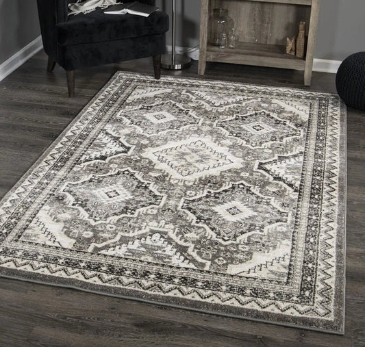 ALFOMBRA TABRIZ TITANIUM 160X230 - laalfombreria