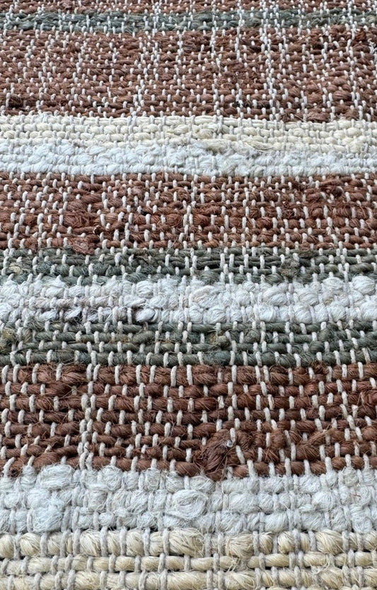 ALFOMBRA YUTE ALGODON STRIPE 240X330 - laalfombreria