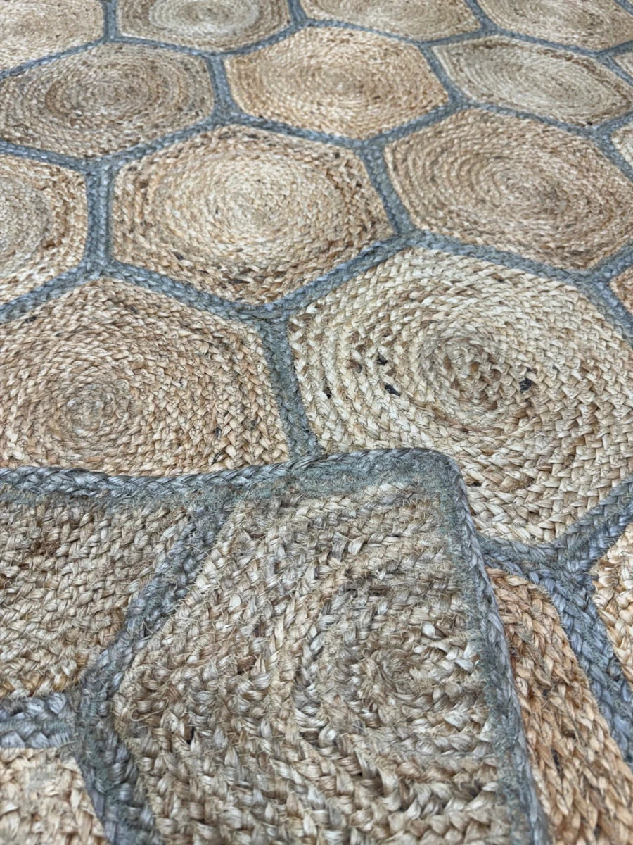 ALFOMBRA YUTE HEXA 160X230 - laalfombreria