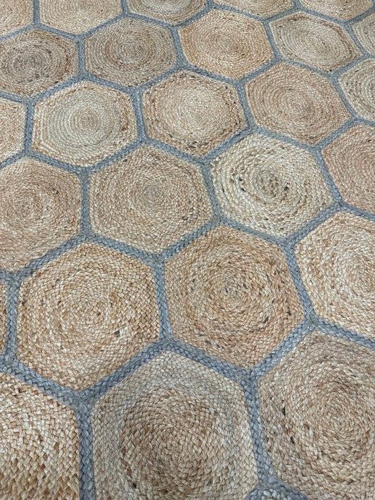 ALFOMBRA YUTE HEXA 200X300 - laalfombreria