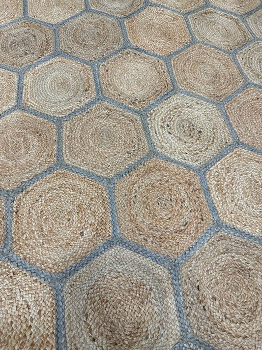 ALFOMBRA YUTE HEXA 240X330 - laalfombreria