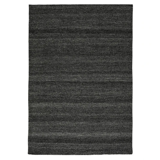 ALFOMBRA YUTE NEGRO 160X230 - laalfombreria
