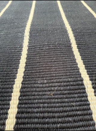 BAJADA DE CAMA STRIPE CHARCOAL 80x120 - laalfombreria