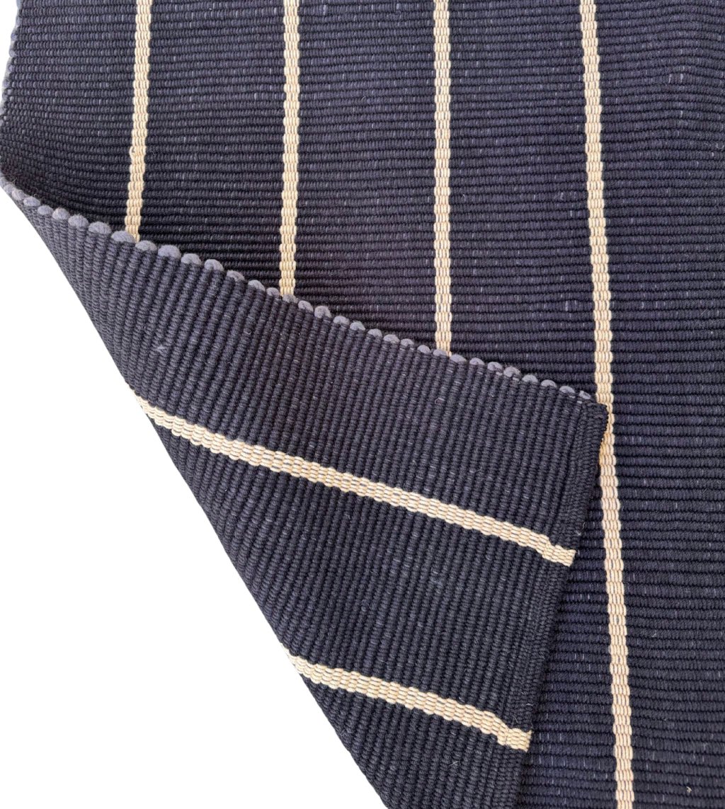 BAJADA DE CAMA STRIPE CHARCOAL 80x120 - laalfombreria