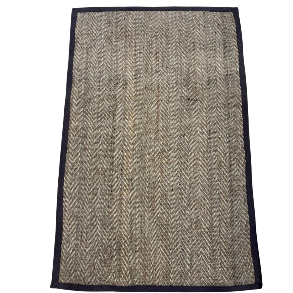 BAJADA DE CAMA YUTE BORDE CAF… 90x150 - laalfombreria