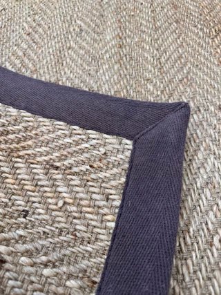 PASILLO YUTE BORDE CAF… 80x230 - laalfombreria