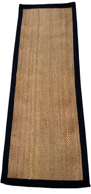 PASILLO YUTE BORDE NEGRO 80x230 - laalfombreria